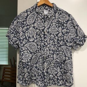 NWOT! - SIGRID OLSEN 100% Linen Short Sleeve Button Down Blouse